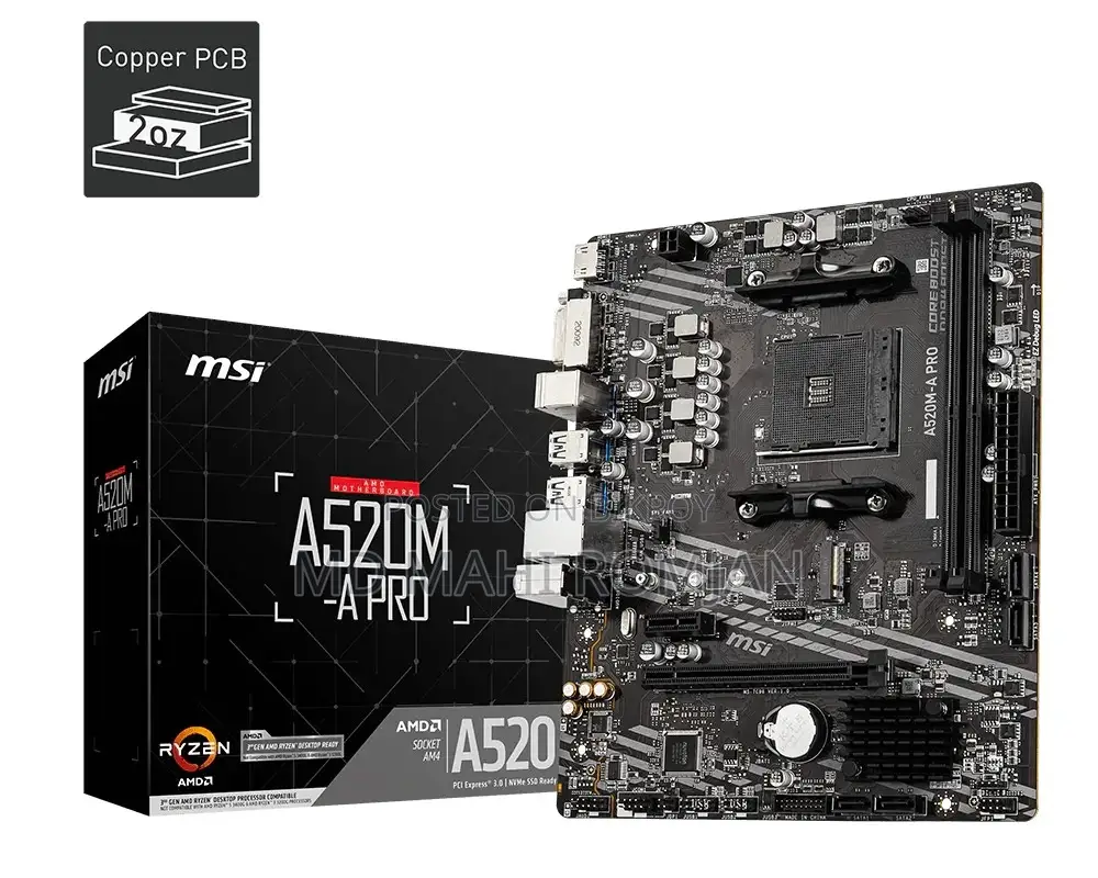 MSI A520M-A PRO AM4 AMD Micro-ATX Motherboard
