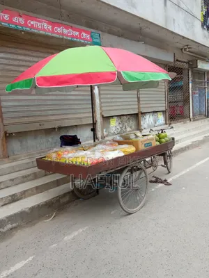 Wooden Box Van Vehicle and Umbrella for Sale