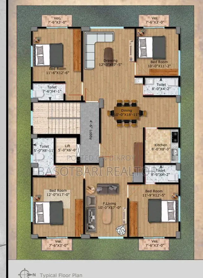 4 Bedroom Apartment in Aftab Nagar for sale
