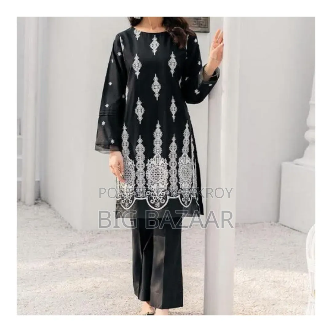 Cotton Embroidery Two Piece