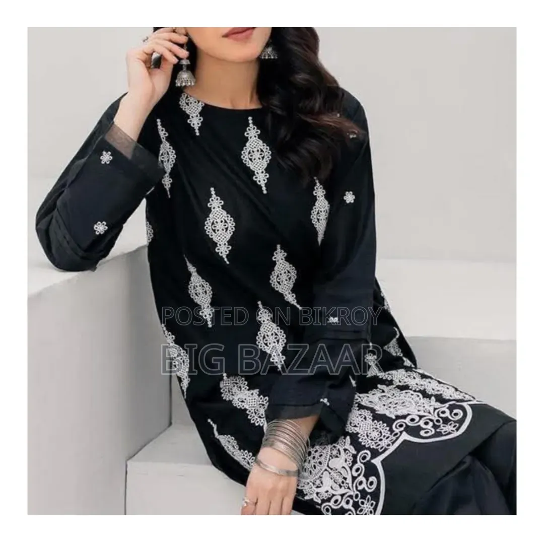 Cotton Embroidery Two Piece