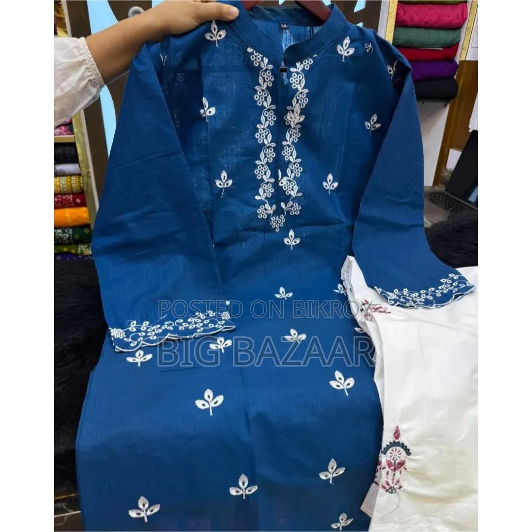 Cotton Embroidery Two Piece