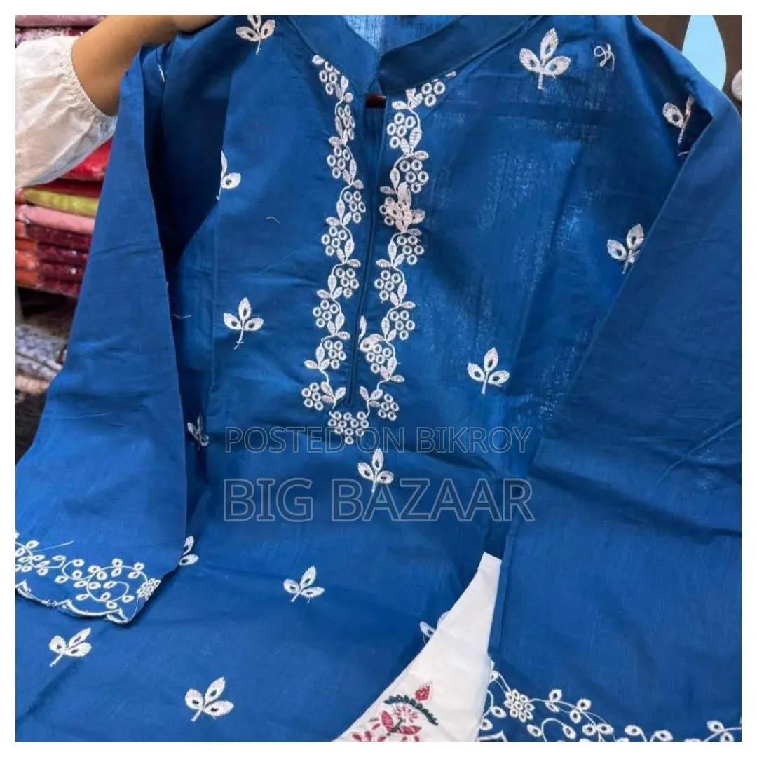 Cotton Embroidery Two Piece