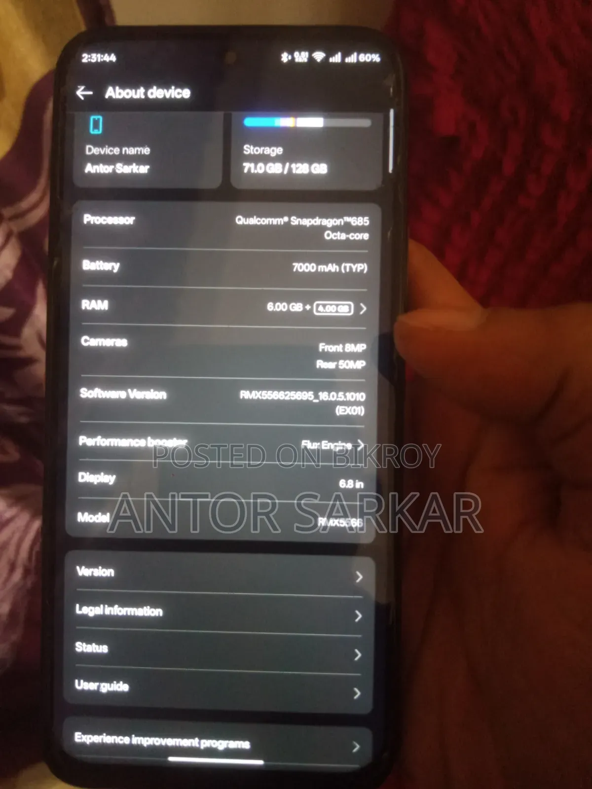 রিয়েলমি সি৮৫ ৪জি ১২৮ জিবি ব্ল্যাক