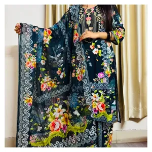 Three Piece Set with Digital Print on Full Body in China DTX Fabric.