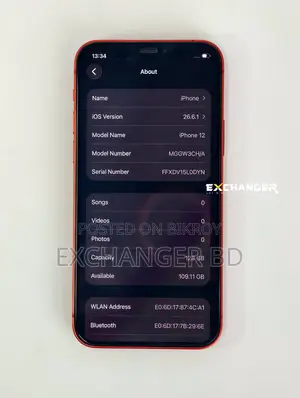 New Apple iPhone 12 128 GB Red