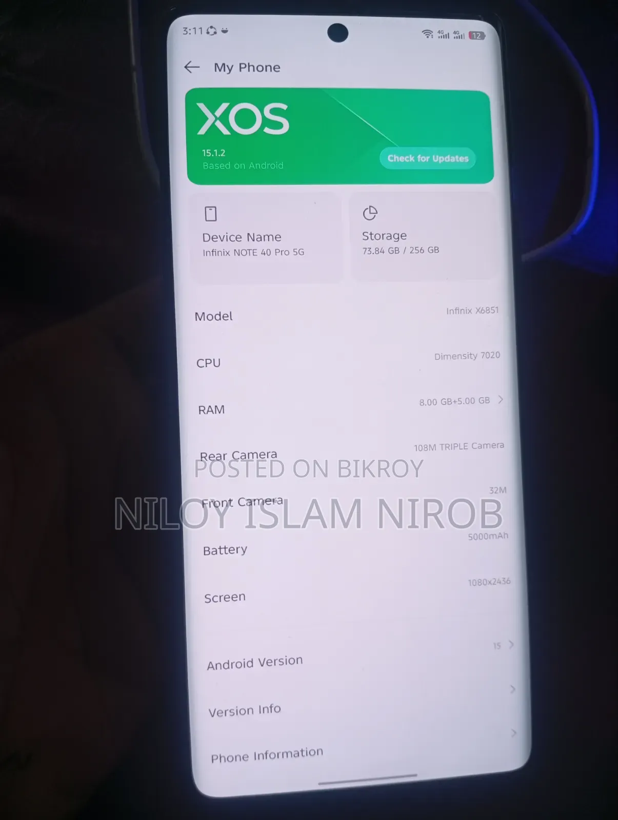 Infinix Note 40 Pro 5G 256 GB Green