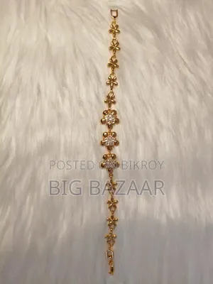 Premium Golden Floral Stone Bracelet