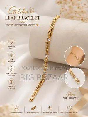 Premium Golden Floral Stone Bracelet