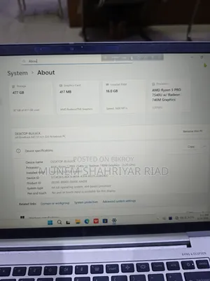 Laptop HP EliteBook 845 G10 16GB AMD Ryzen 5 SSD 350GB