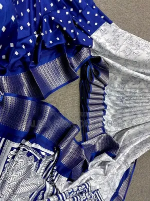 Original Indian Exclusive Kalki Silk Saree - Zari Border