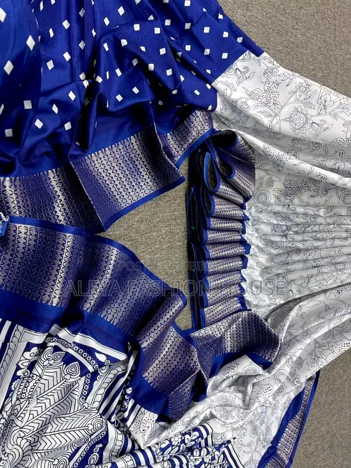 Original Indian Exclusive Kalki Silk Saree - Zari Border