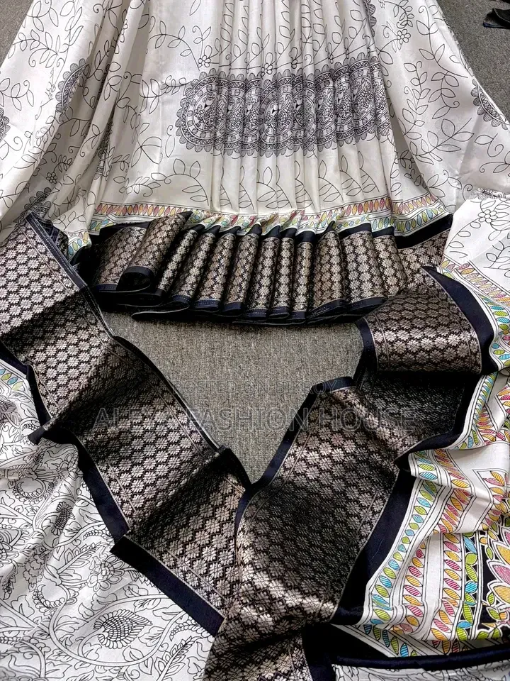 Original Indian Exclusive Kalki Silk Saree - Zari Border