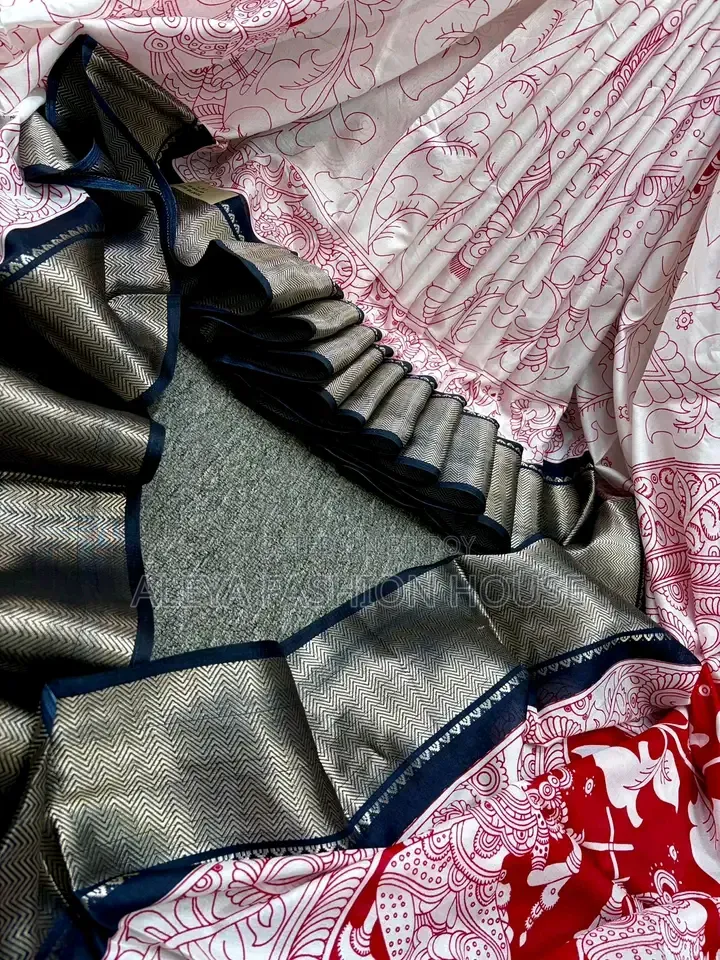 Original Indian Exclusive Kalki Silk Saree - Zari Border