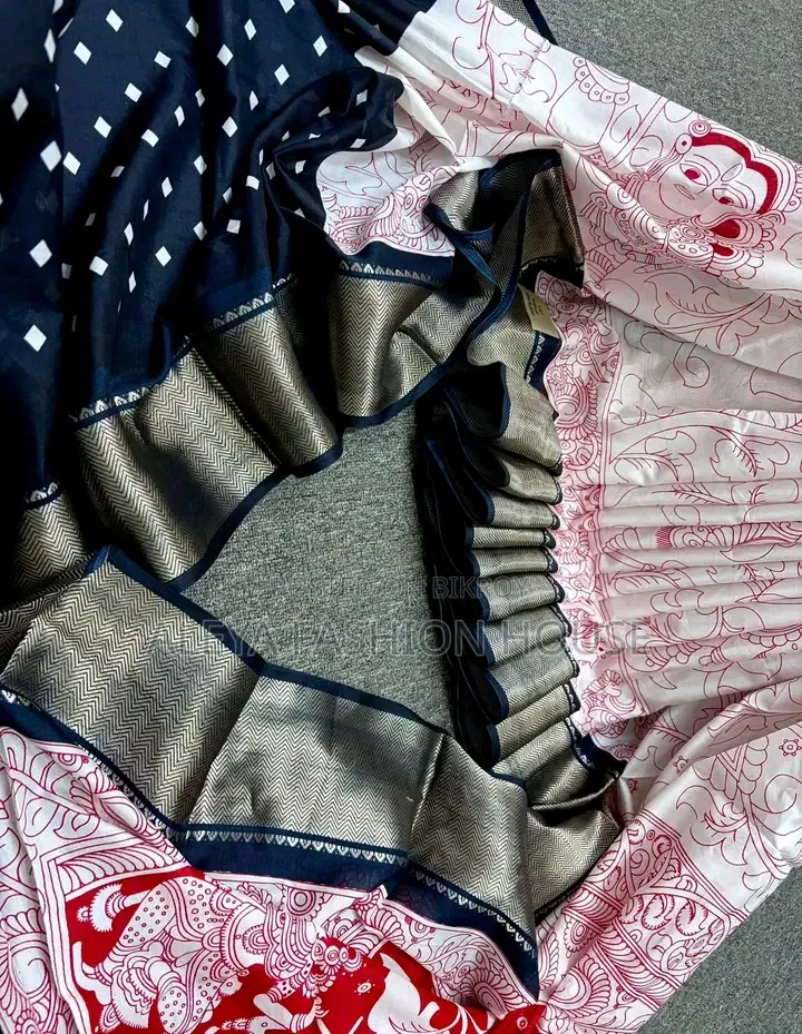 Original Indian Exclusive Kalki Silk Saree - Zari Border