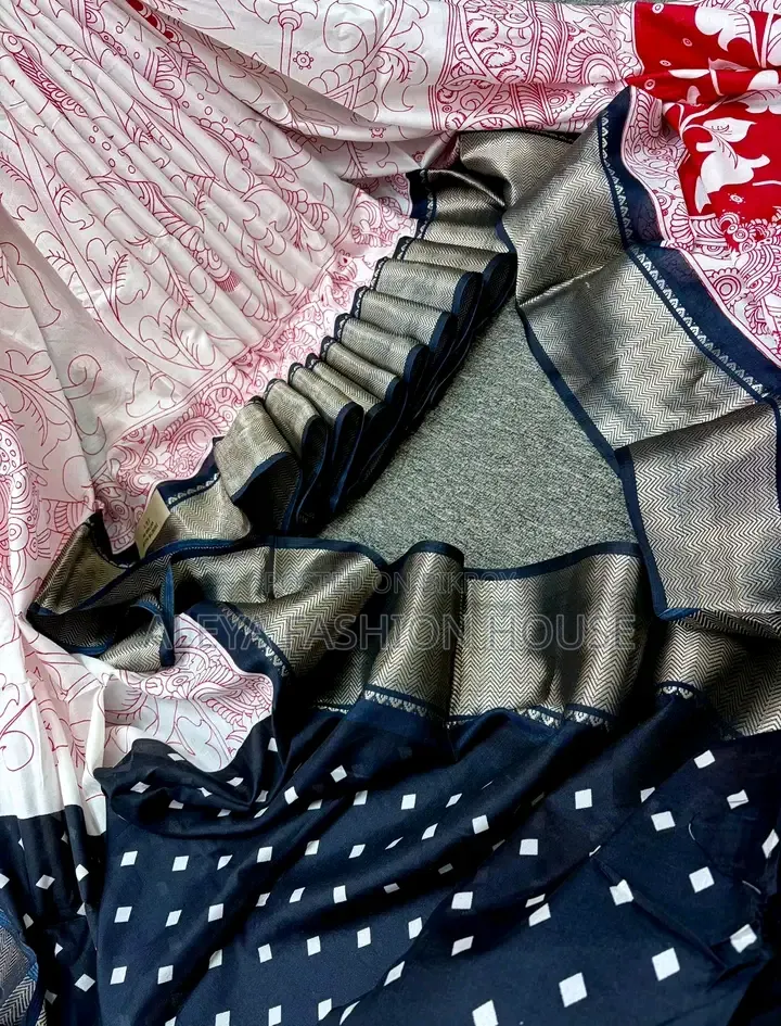 Original Indian Exclusive Kalki Silk Saree - Zari Border