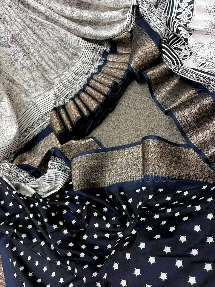 Original Indian Exclusive Kalki Silk Saree - Zari Border