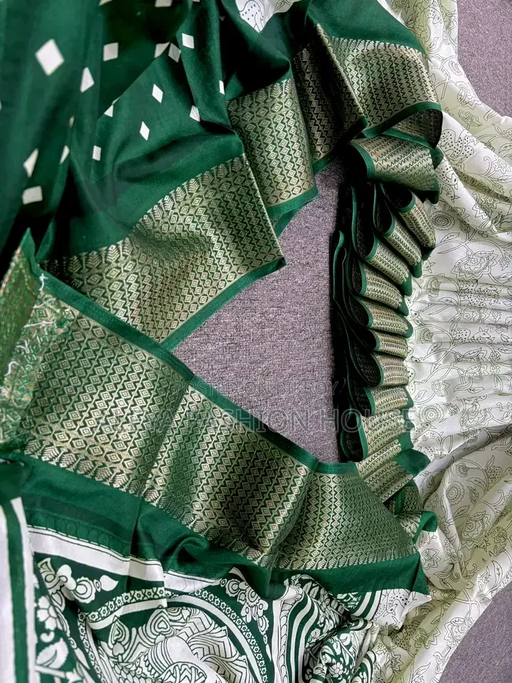 Original Indian Exclusive Kalki Silk Saree - Zari Border