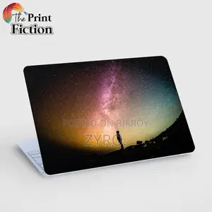 Laptop Sticker Galaxy With Alone Man
