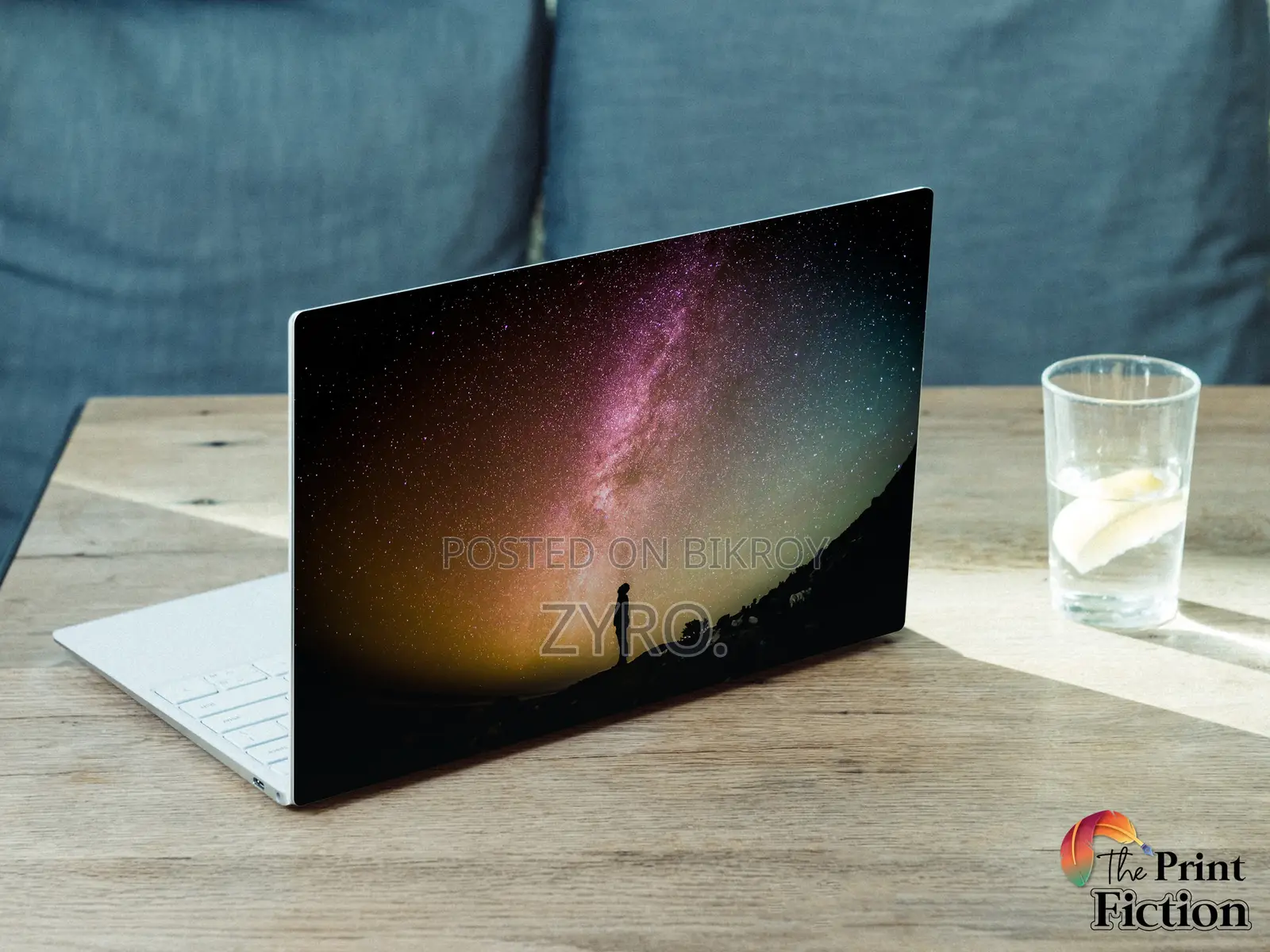 Laptop Sticker Galaxy With Alone Man