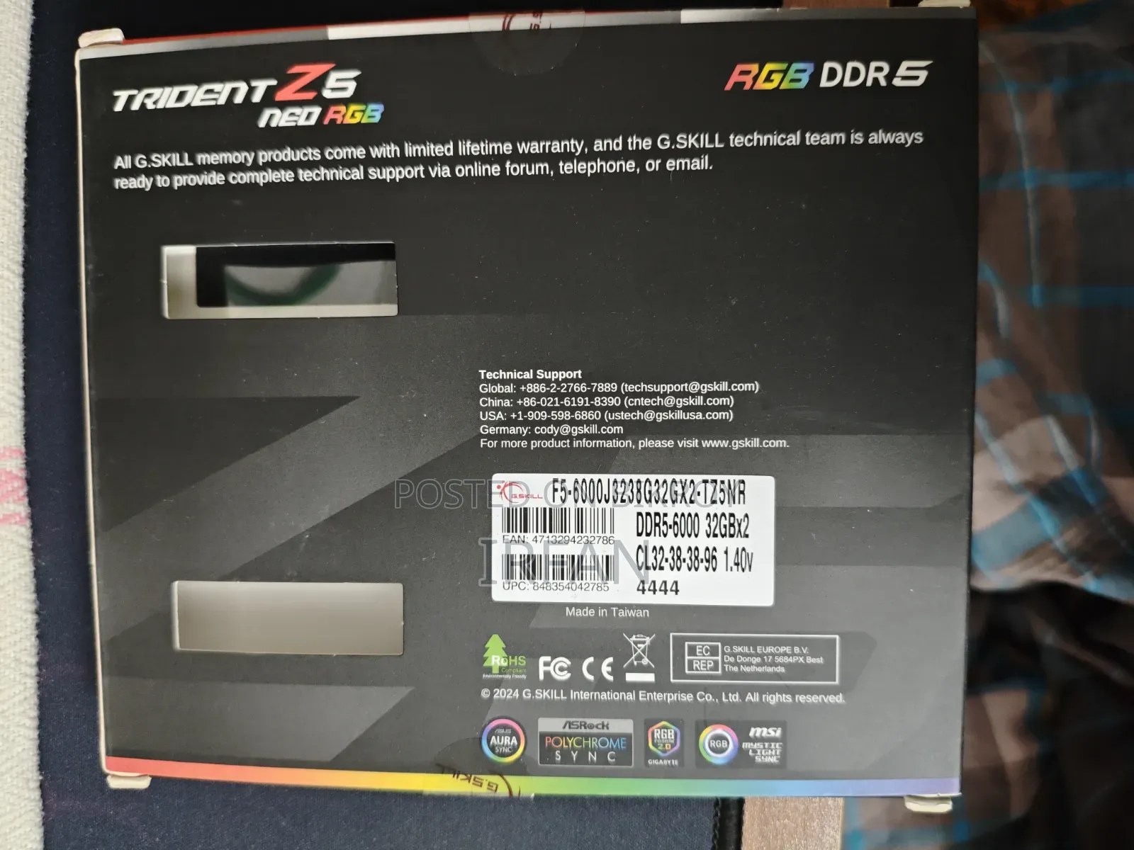 G.Skill Trident Z5 Neo RGB 64GB (2x32GB) DDR5-6000