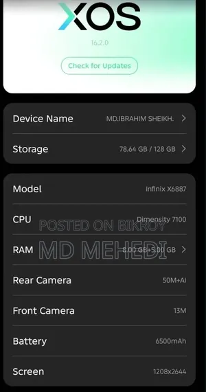Infinix Note Edge 128 GB