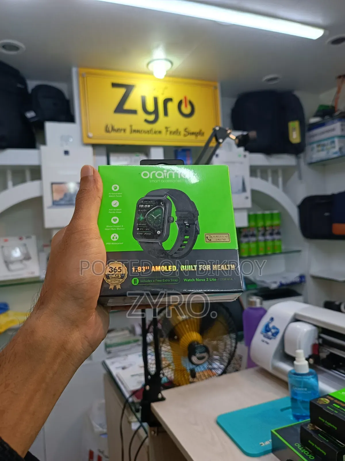 Oraimo Watch Nova 2 Lite AMOLED ফুল টাচ কালার স্ক্রিন স্মার্ট ওয়াচ