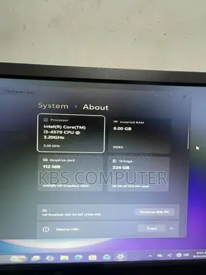 ডেস্কটপ কম্পিউটার HP 8GB Intel Core I5 SSD 256GB