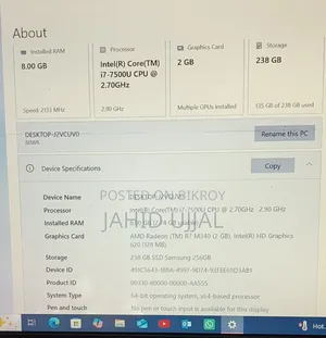 Laptop Lenovo IdeaPad 320 8GB Intel Core i7 SSD 256GB
