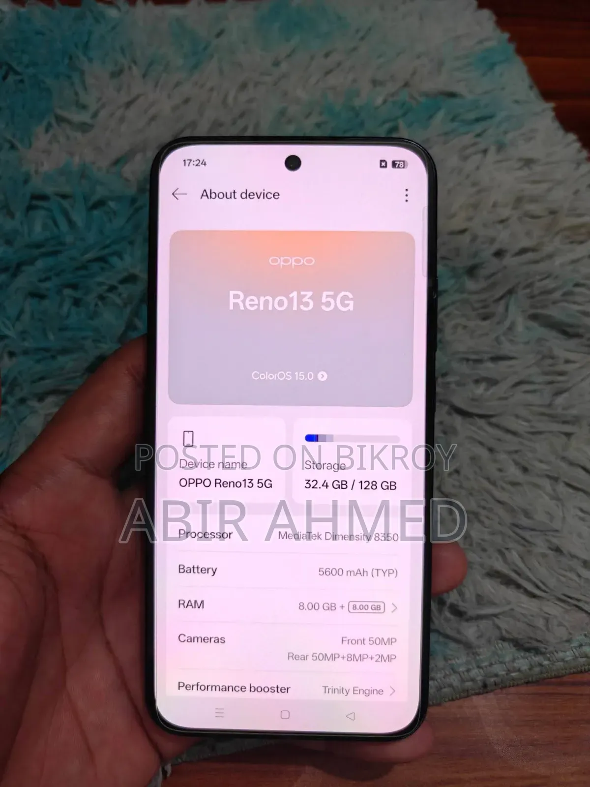 Oppo Reno13 5G 256 GB Blue