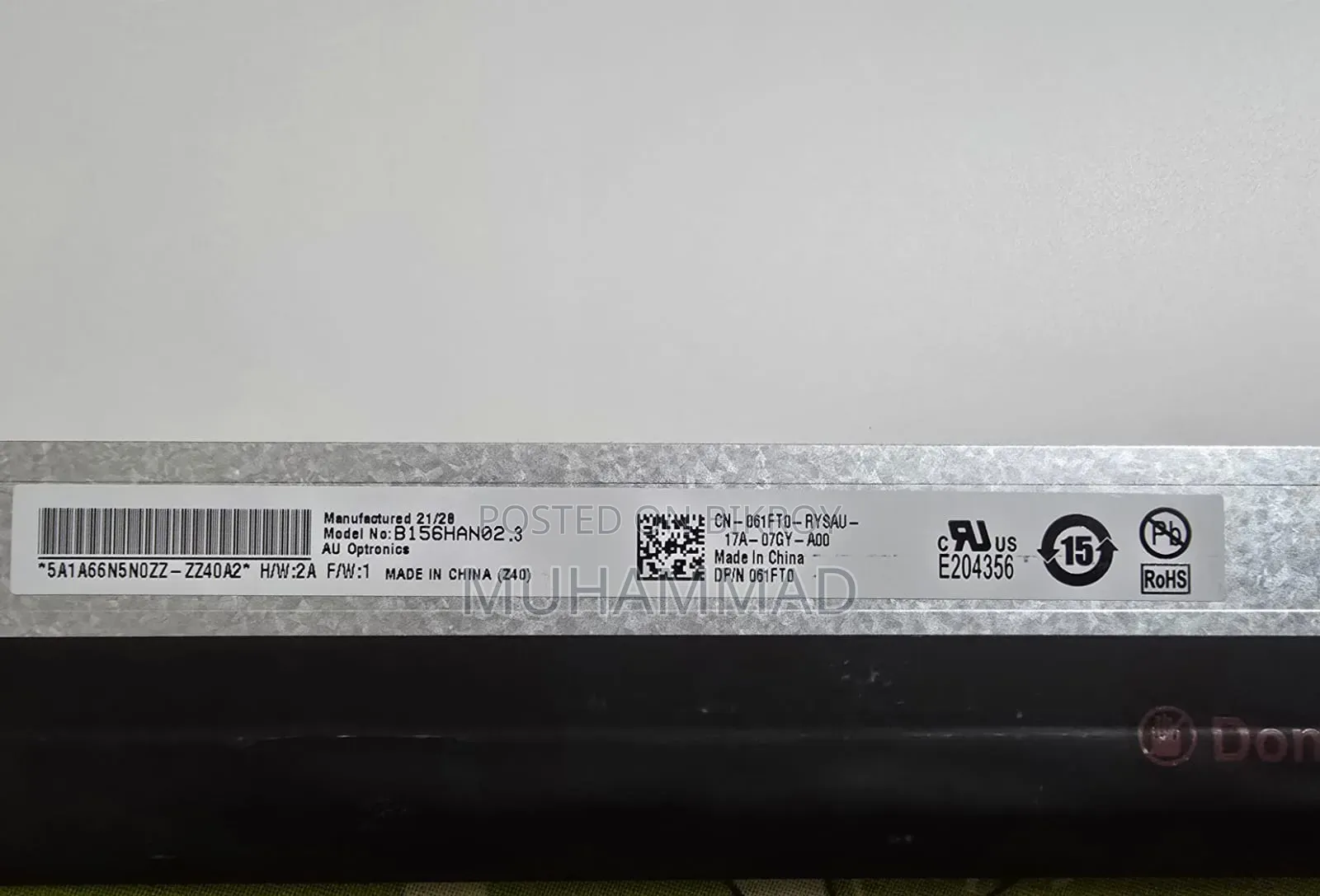 Borderless 15.6 Inch FHD Supported Ips 30 Pin Display