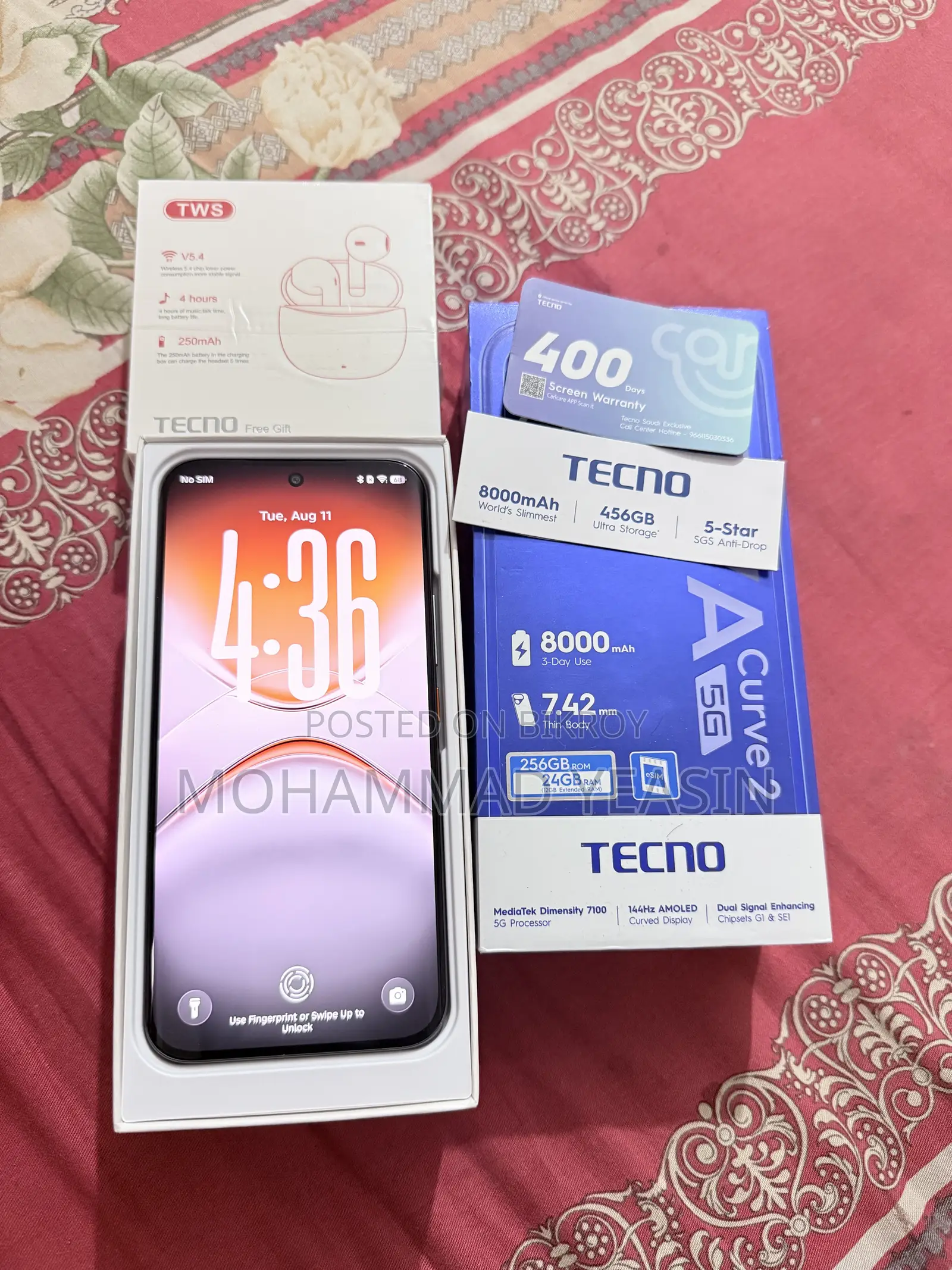 New Tecno Pova Curve 2 5G 256 GB Silver