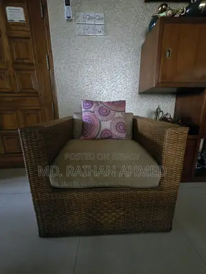 Cane Furniture Set – Sofa 2+1+1, Center Table & Bed