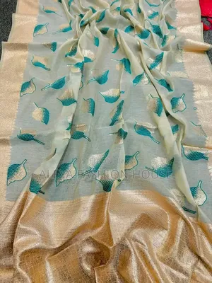 Original Indian Kora Tussar Silk Saree