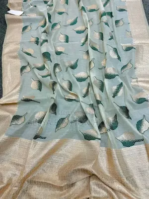 Original Indian Kora Tossor Silk Saree