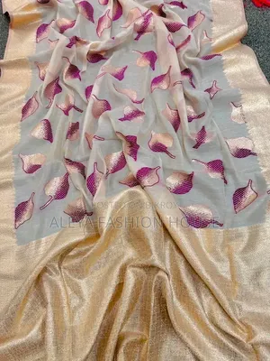 Original Indian Kora Tossor Silk Saree