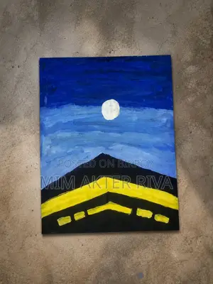 Handmade beautiful painting of Holy Kaaba Sharif