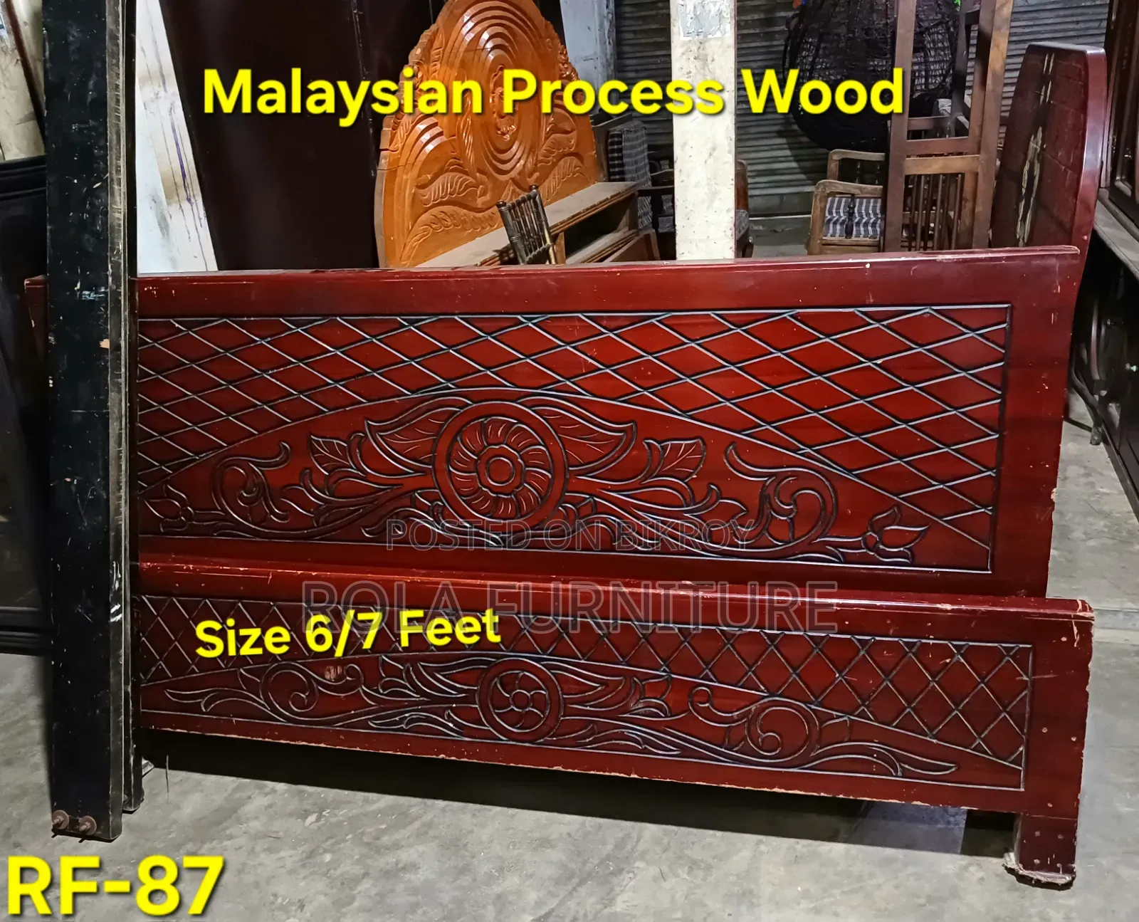 Malaysian Process Wood Bed 6/7 Feet
