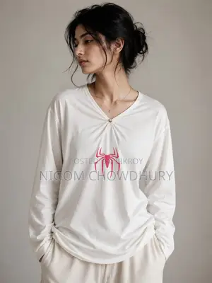 Ladies Spider-Man Long Sleeve Top – Lightweight & Comfortable!