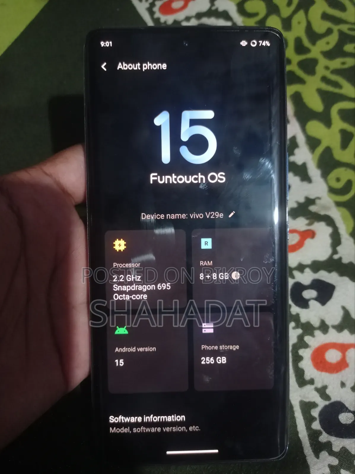 Vivo V29e 5G 256 GB Blue
