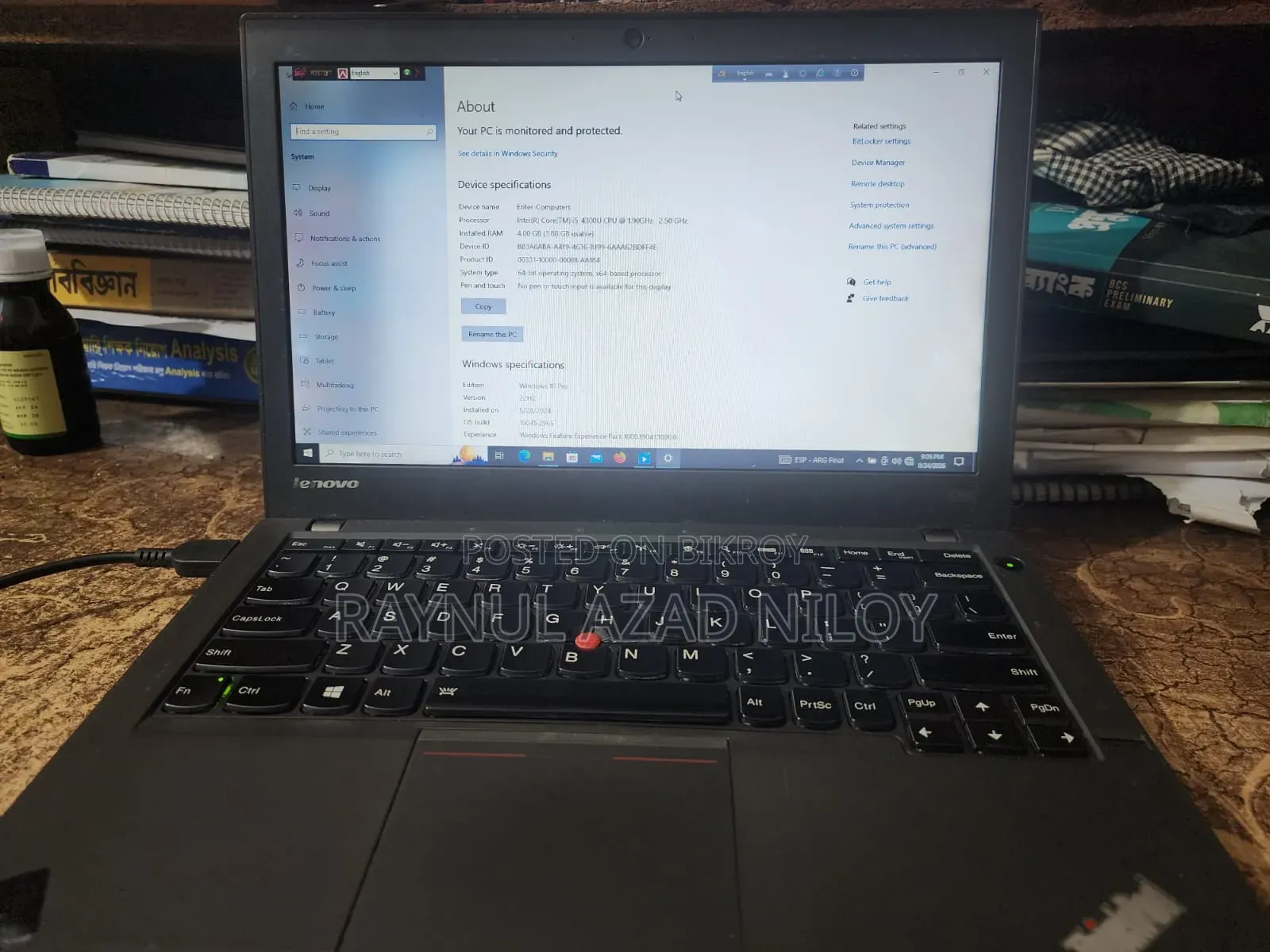 Laptop Lenovo ThinkPad X240 4GB Intel Core i5 SSD 128GB