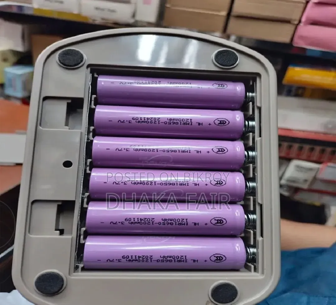 JYSUPER JY-2570 রিচার্জেবল মিনি ডেস্ক ফ্যান 8000mAh LEDলাইট 6-8H ব্যাকআপ