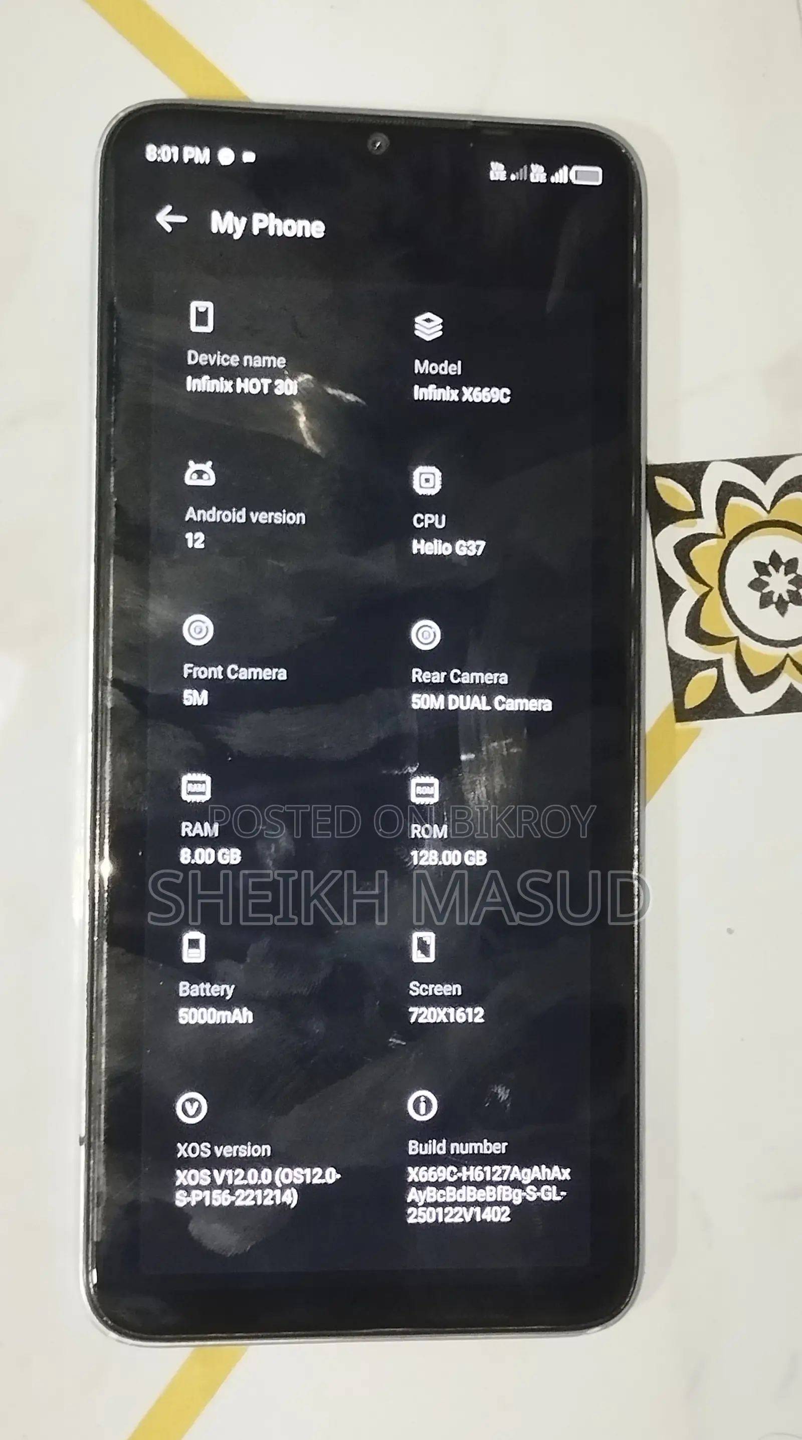 Infinix Hot 30i 128 GB White