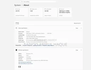 Desktop Computer MSI model 16GB AMD Ryzen 5 HDD+SSD 2T