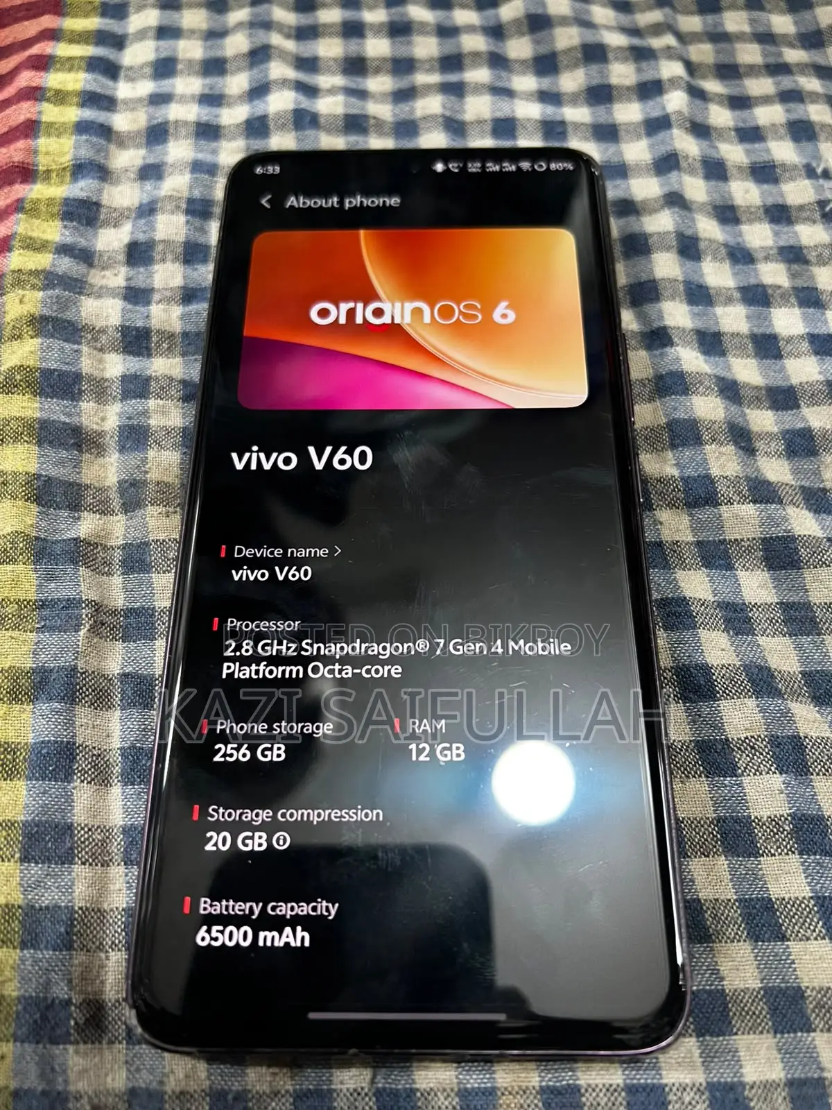 Vivo V60 256 GB Purple