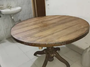 ডাইনিং টেবিল রাউন্ড সেগুন কাঠের অরিজিনাল দেশী সেগুন