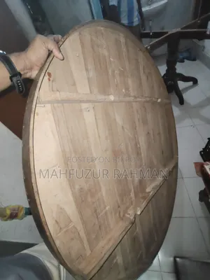 ডাইনিং টেবিল রাউন্ড সেগুন কাঠের অরিজিনাল দেশী সেগুন