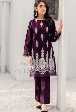 কটন এমব্রয়ডারি টু পিস
