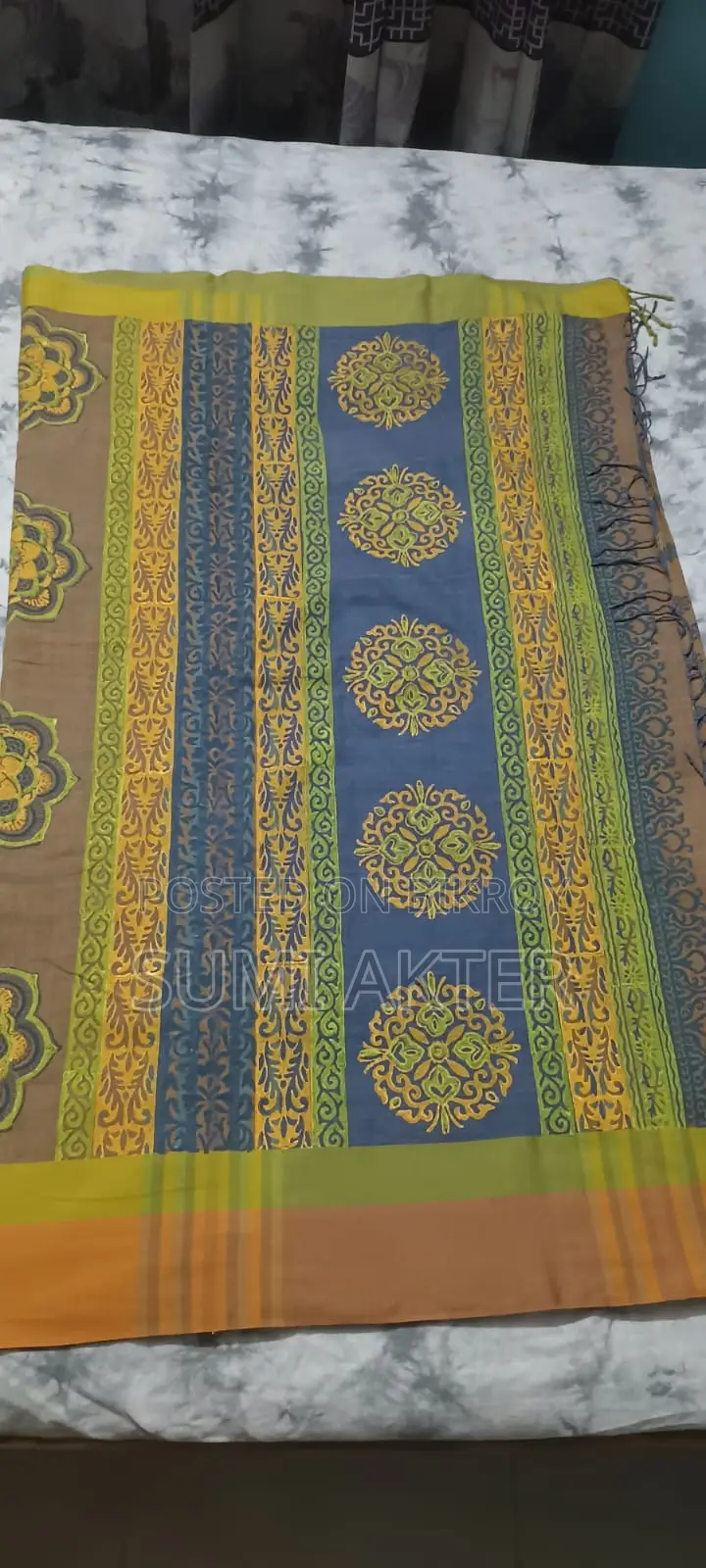 ব্লক প্রিন্ট শাড়ী