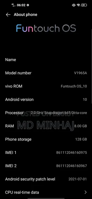 Vivo Y50 128 GB Black